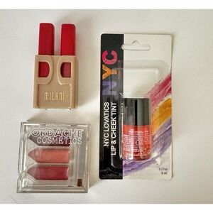 Lot of 3 Milani Two Sweet 808 Jordache Trio NYC Cheeky Pink Tint Sealed